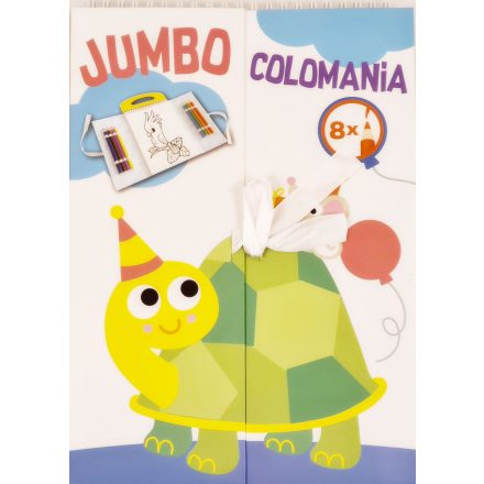 Jumbo Colomania Színező – Teknős +8 színes ceruza