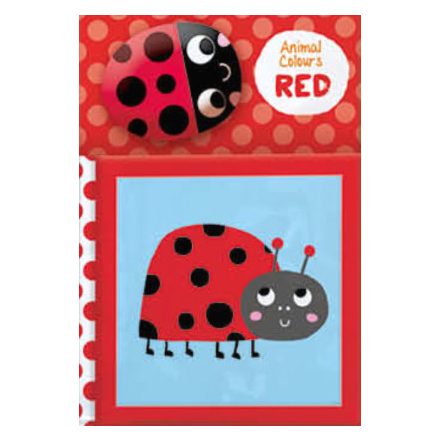 Színes állatok (puha könyvecske csörgővel) – Piros katica